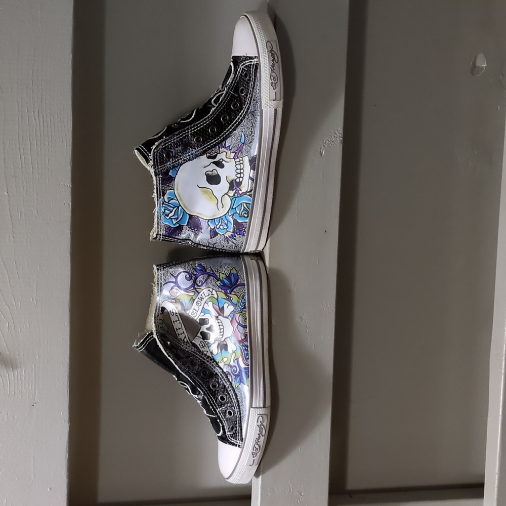 Ed Hardy High Top Skull Shoes
